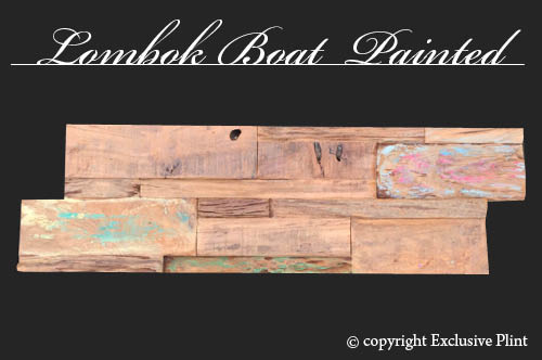 Lombok Boat Painted Holz Wandpaneel